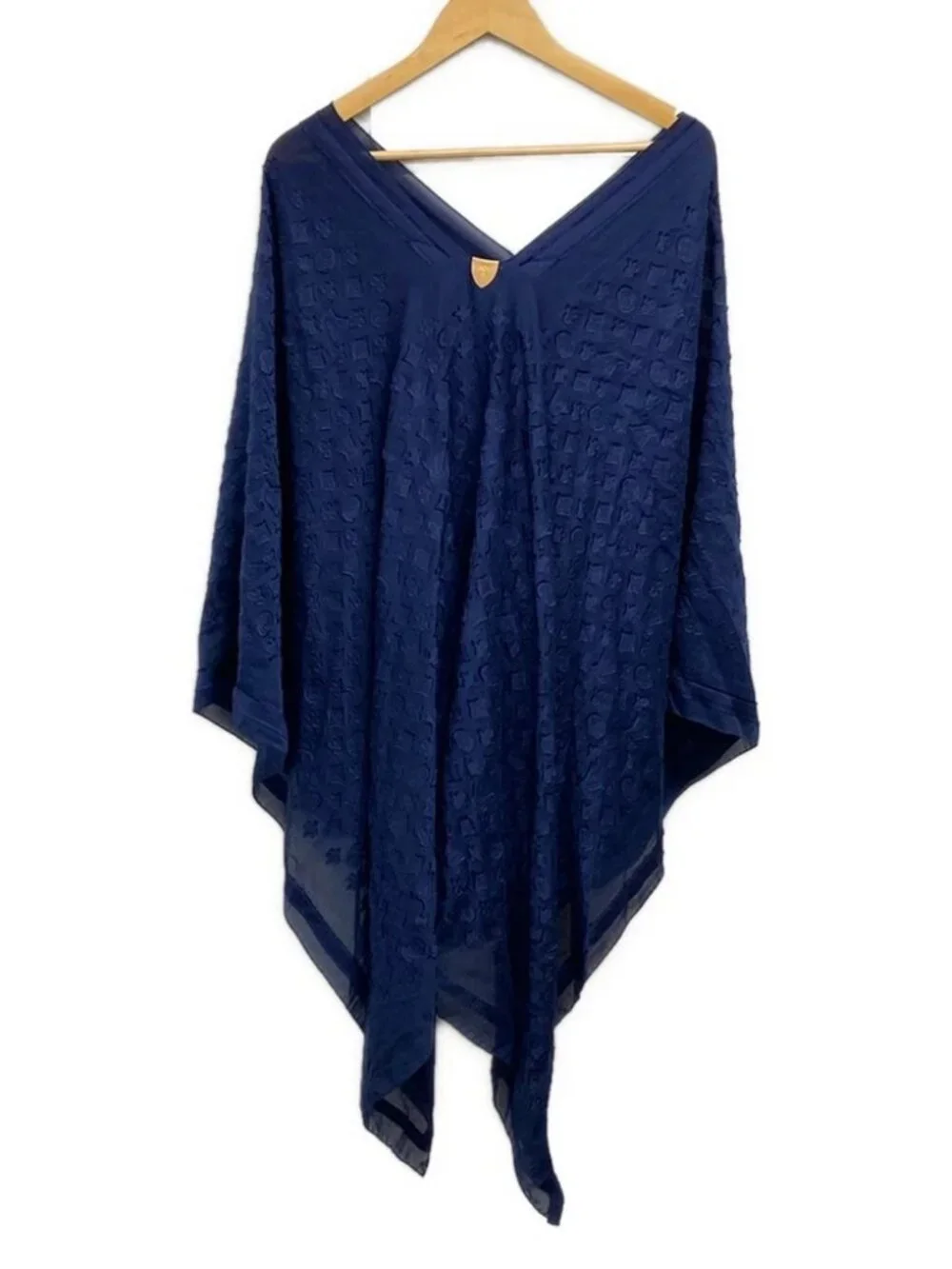 LOUIS VUITTON Paleo All Sunset M96551 Navy OS1255 Scarf Silk Cotton